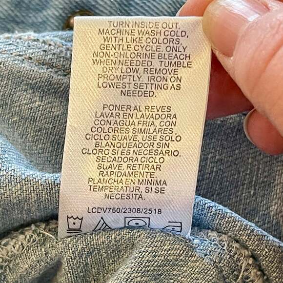 Nannette Kids Toddler Girl Ruffle Trim Denim Vest - Picture 5 of 5